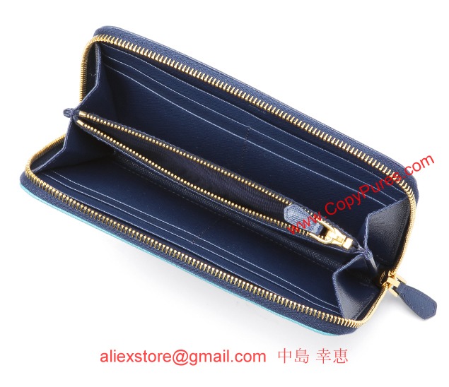 プラダ　2013年春夏新作SAFFIANO BICOLOREコンビカラー ラウンドファスナー 長財布 1M0506 C5S F0CEI 